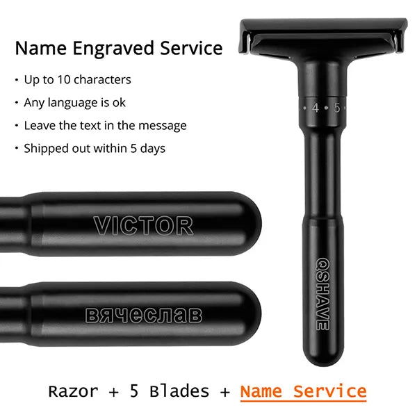 Custom Luxurious Black Adjustable Razor